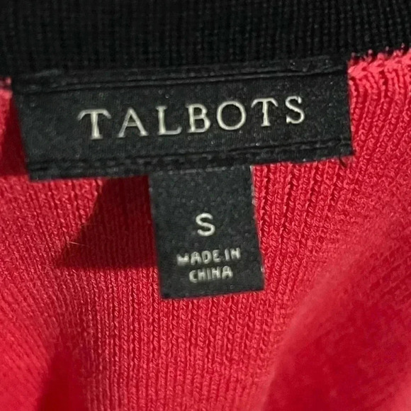 Talbots pink knit button down cardigan 3/4 sleeve small - Picture 4 of 6